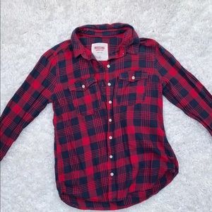 Red and navy flannel
